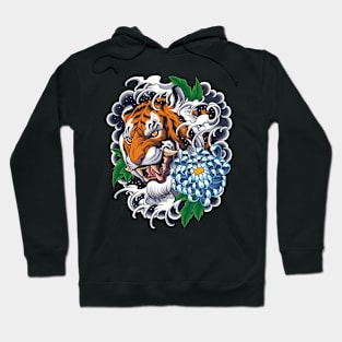 Tiger Head Japanese Art Hoodie